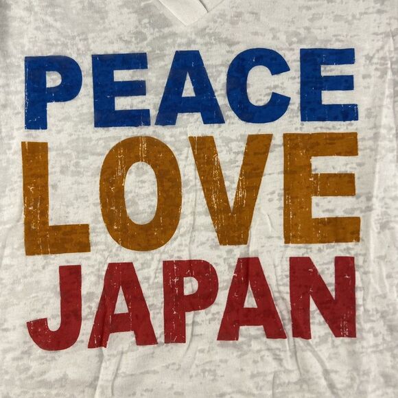 New Shirt Women's Good Work Make A Difference Small White Peace Love Japan Sheer - Picture 7 of 12